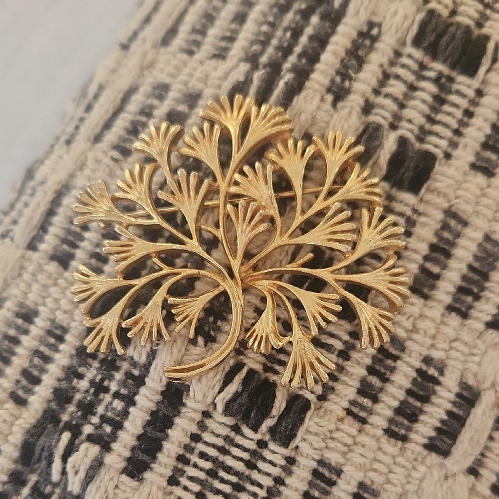 Golden Tree Branch Brooch